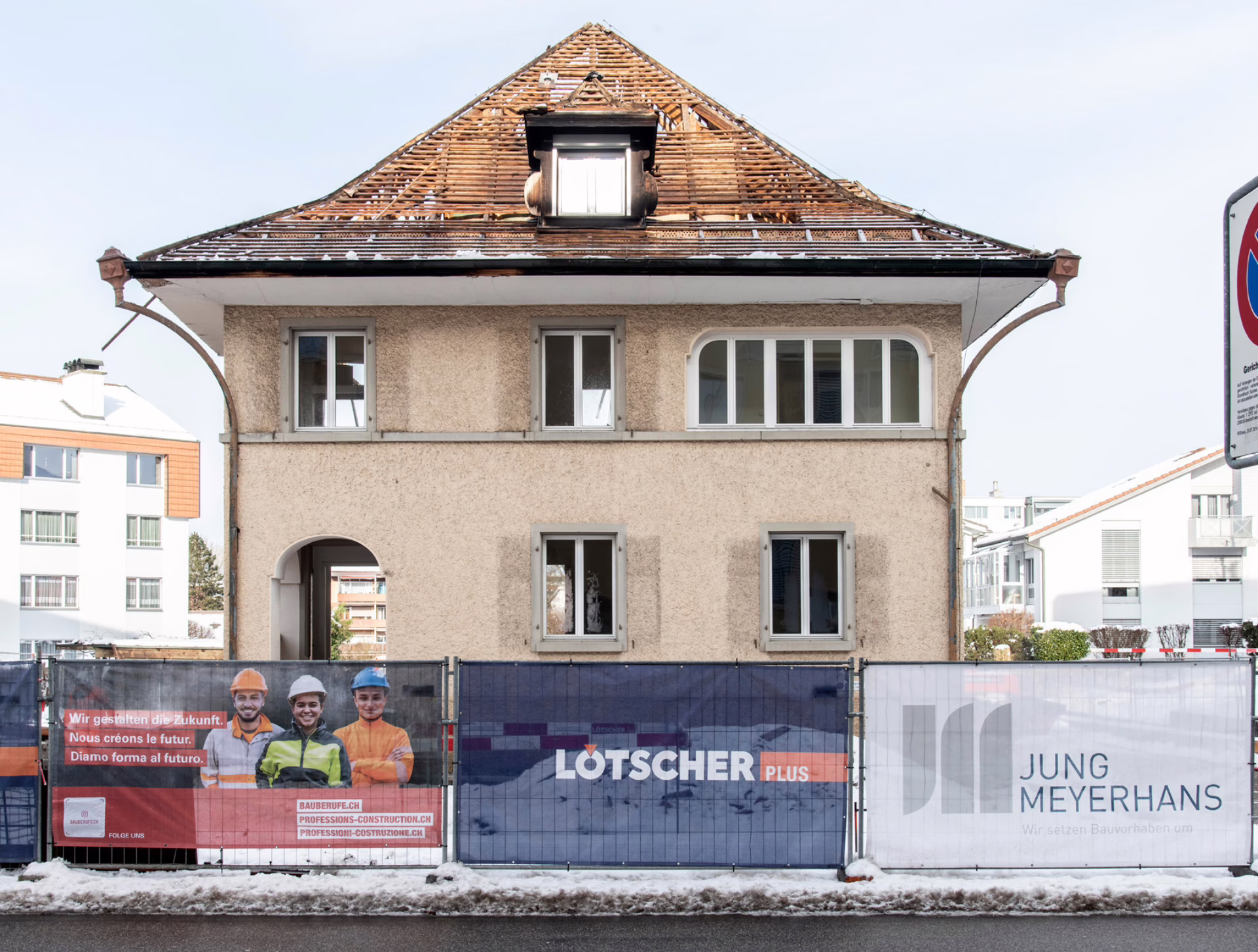Der Abriss und Rückbau der Villa an der Centralstrasse 34.