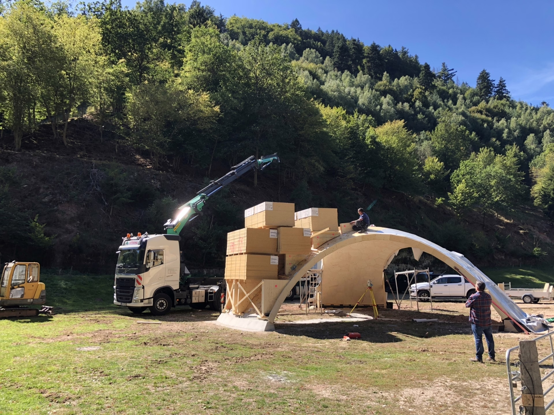 Etwa 17 Tonnen testen das Tragwerk