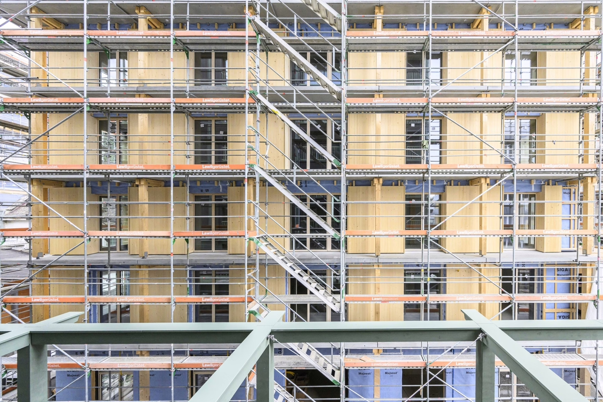 Der Neubau ist als klassischer Holzrahmenbau konzipiert.