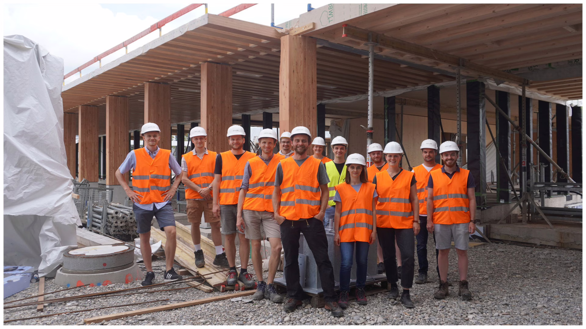 Gemeinsam auf Baustellenbesuch am Schulcampus Aschheim