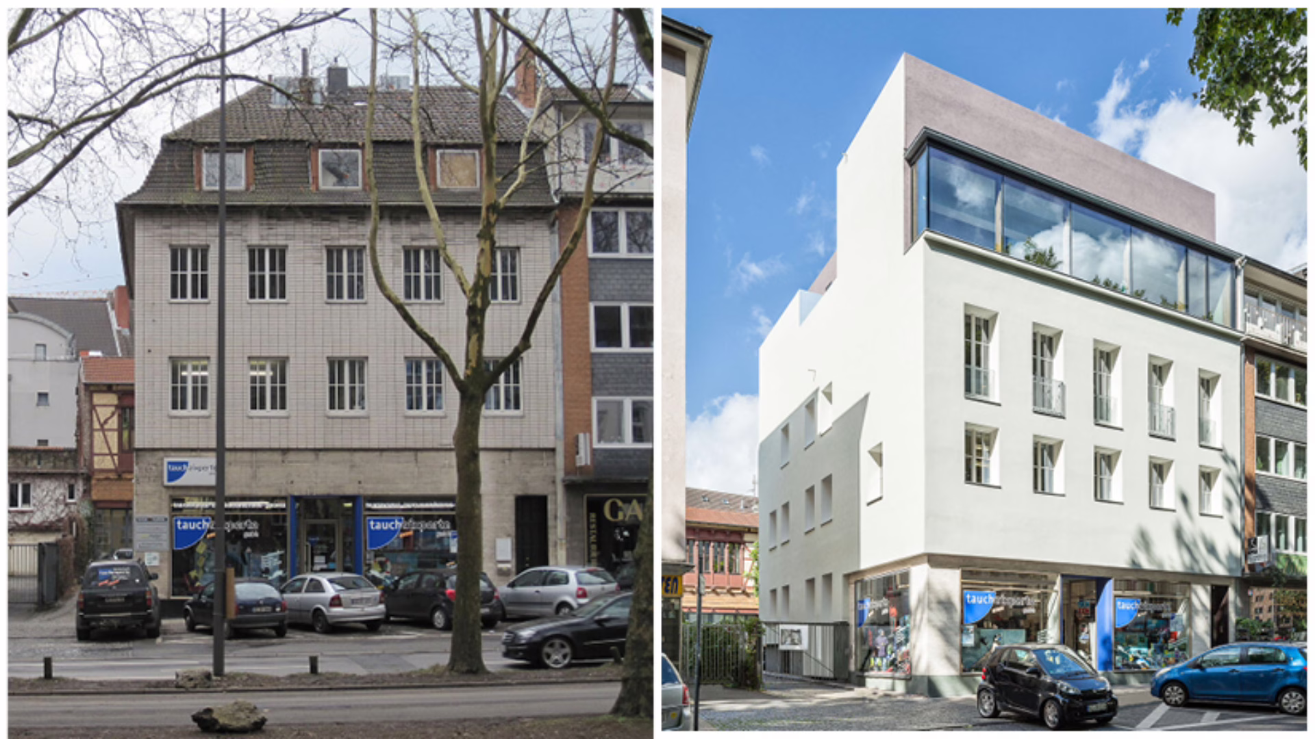 Aufstockung Wohn- und Geschäftshaus Heinrichsallee | Fotografie: Peter Hinschläger
